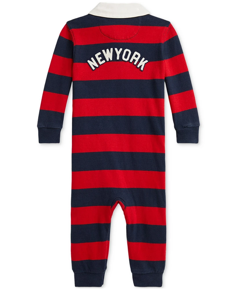 Polo Ralph Lauren Baby Boys Striped Yankees Coverall