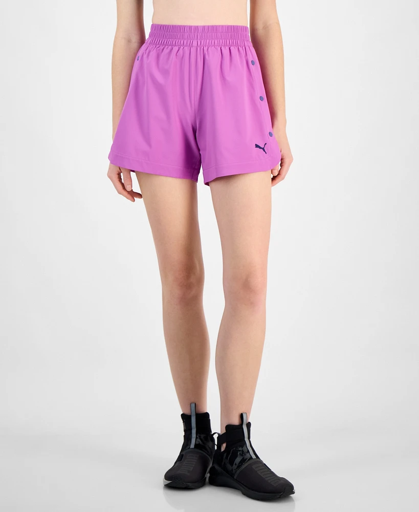 Puma Women's Essential Ripstop Faux-Snap Shorts