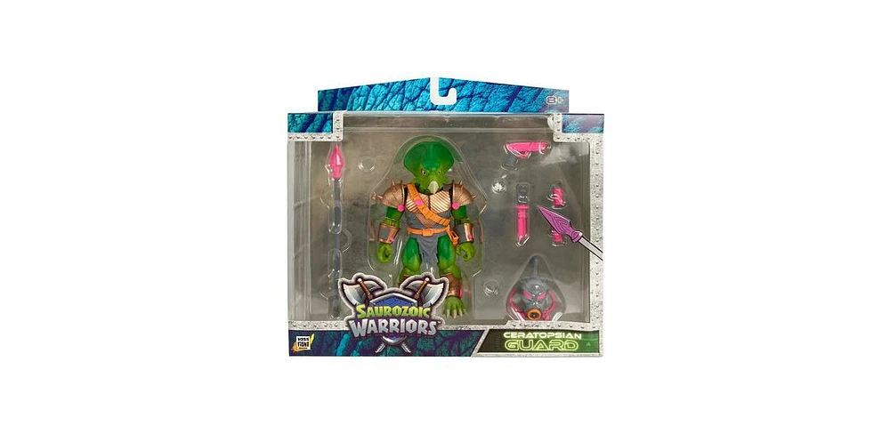 Saurozoic Warriors! Ceratopsian Guard: Powerful Poses: With exceptional articulation, for dynamic combat scenes, making him a great addition to your a