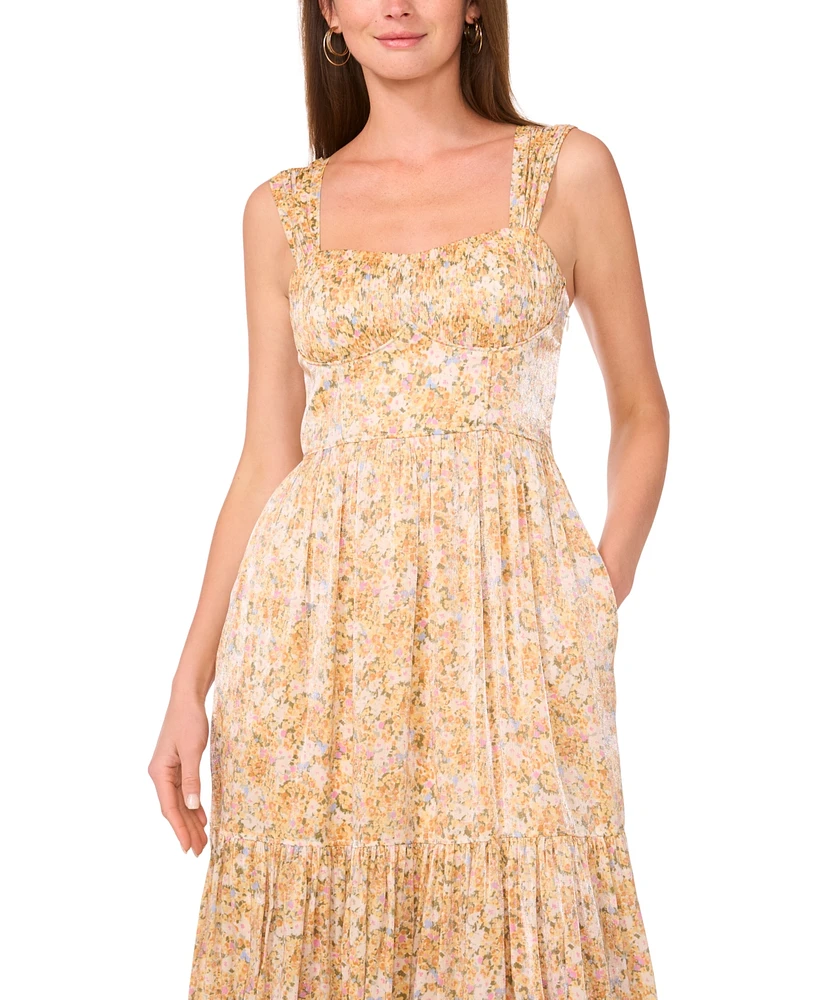 Parker Women's The Adrina Floral-Print Smocked-Back Dress