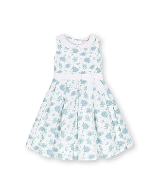 Hope & Henry Toddler Girls Heirloom Linen Sleeveless Peter Pan Collar Tea Dress with Waist Sash