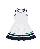 Hope & Henry Little Girls Sleeveless Tennis Sweater Dress
