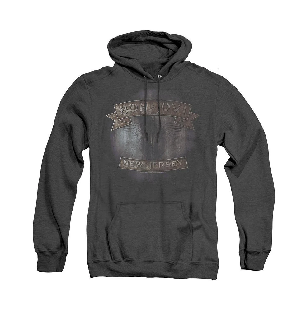 Bon Jovi Mens New Jersey Adult Heather Hoodie