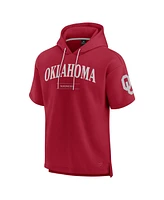 Fanatics Men's Crimson Oklahoma Sooners Ready Short Sleeve Pullover Hoodie