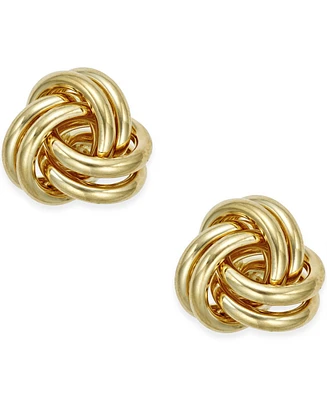 Love Knot Stud Earrings in 10k Gold