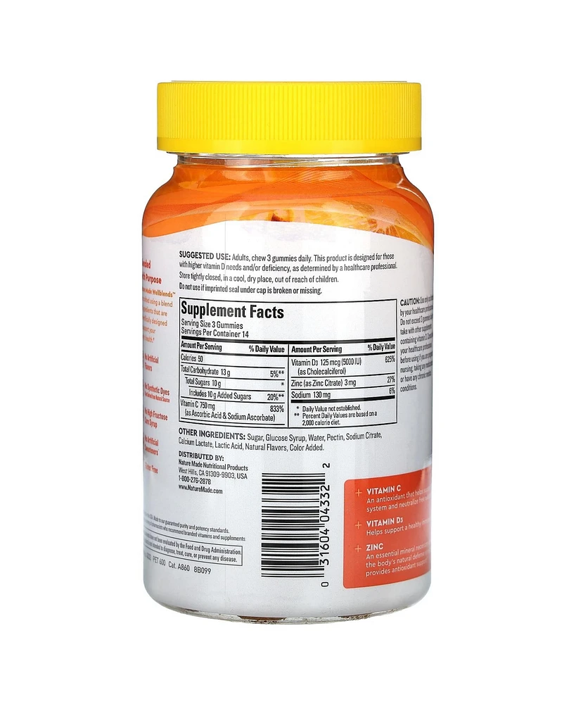 Nature Made Wellblends ImmuneMax Gummies Tangerine