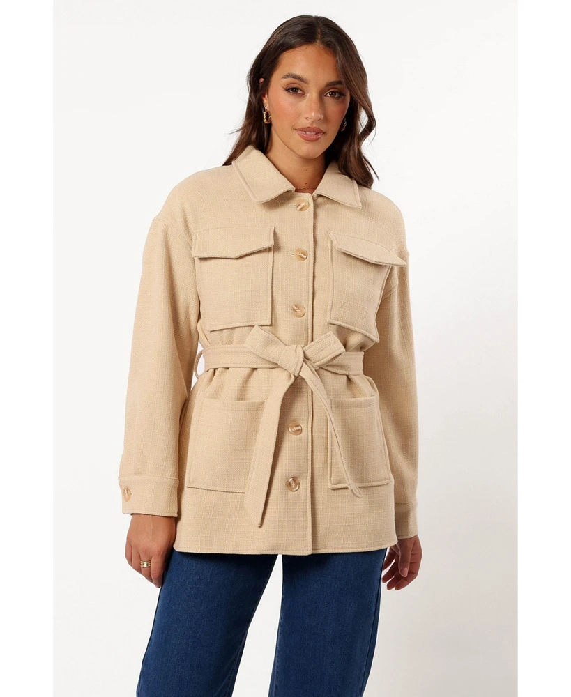 Petal and Pup Women's Arlow Tie Front Shacket