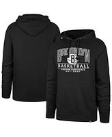 '47 Brand Men's and Women's Black Brooklyn Nets Good Call Headline Pullover Hoodie