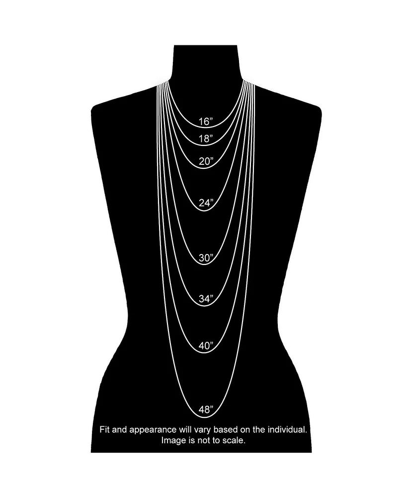 Sterling Silver, Bezel-Set 7mm Round Gem Station Necklace
