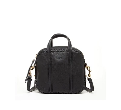 Susu Black Purse Leather Crossbody Bag Medium Size Women's Handbag