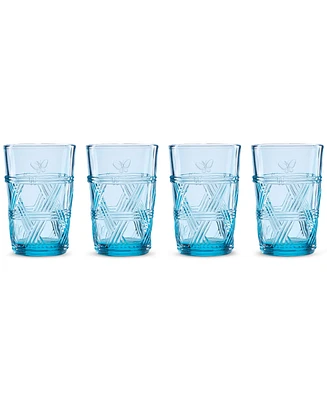 Lenox Butterfly Meadow Blue Tall Glasses, Set of 4