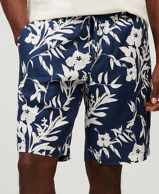 Tommy Hilfiger Men's Relaxed-Fit 10" Tropical Linen Shorts
