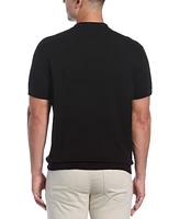 Cubavera Men's Textured Knit Short-Sleeve Johnny Collar Polo Shirt