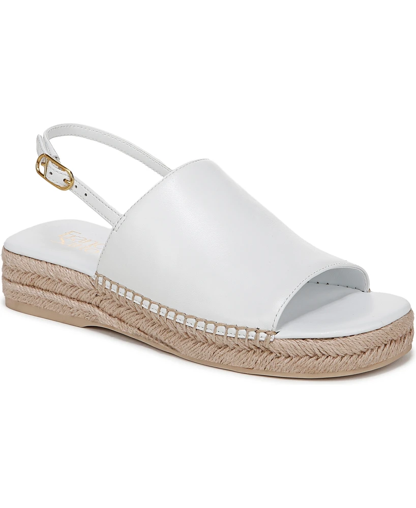 Franco Sarto Women's Rune Open Round Toe Slingback Espadrille Sandals