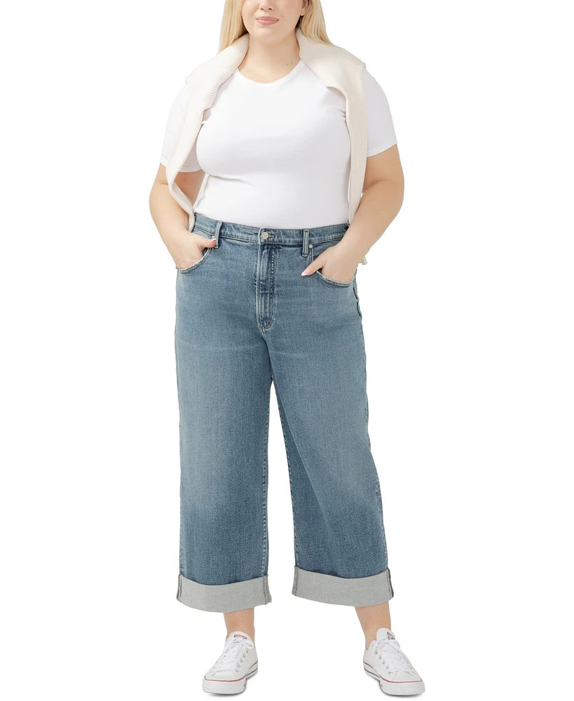 Silver Jeans Co. Plus Be Easy High-Rise Wide-Leg