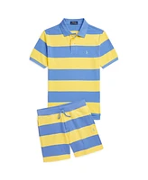 Polo Ralph Lauren Big Boys Striped Cotton Mesh Polo Shirt