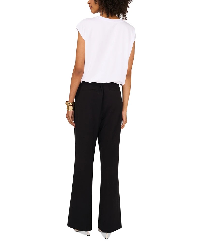 Vince Camuto Women's Bubble-Hem Cap Sleeve Top