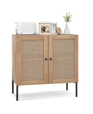 Kitchen Sideboard Cabinet with 2 Doors and Adjustable Interior Storage Shelf