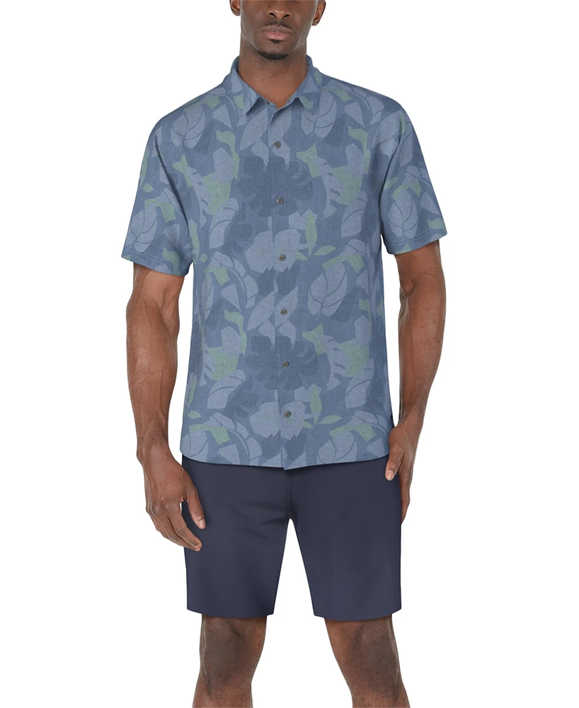 Pga Tour Men's Tropical Woven Button-Down Shirt