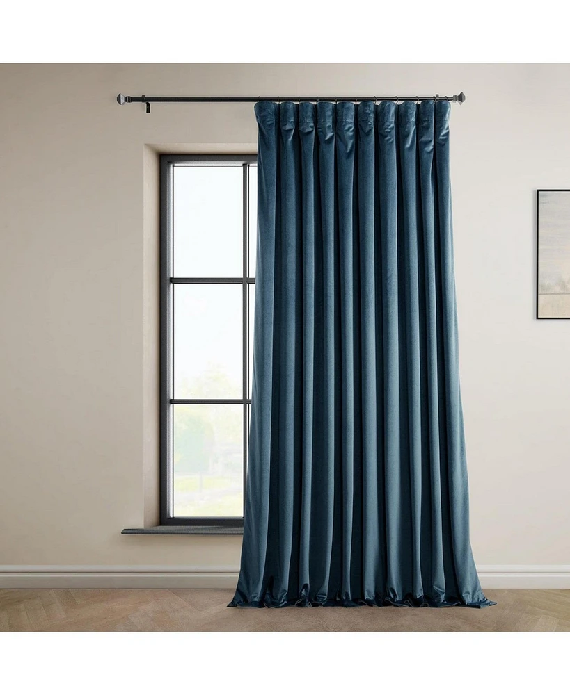 Half Price Drapes Extra Wide Heritage Plush Velvet Room Darkening Curtain