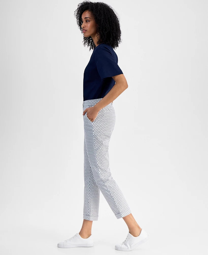 Tommy Hilfiger Women's Rope-Print Hampton Chino Pants