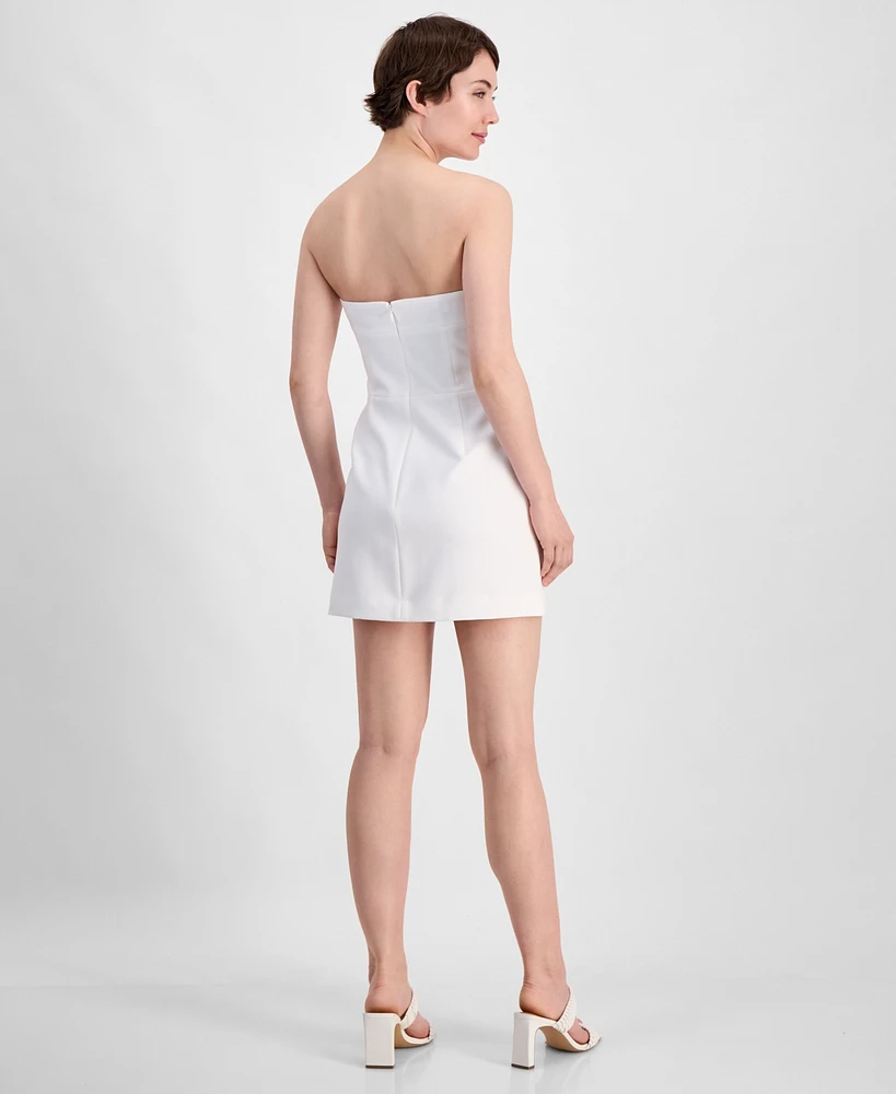 French Connection Women's Whisper Strapless Bow Mini Dress