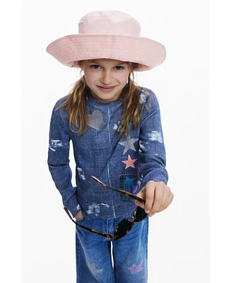 Desigual Girls Girls's Denim T-shirt with stars