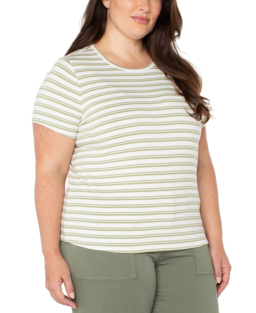 Liverpool Plus Striped Crewneck Classic T-Shirt