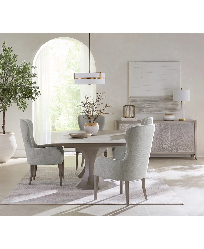 Cornelia 5-Pc. Dining Set (Rectangular Table & 4 Tufted Arm Chairs)