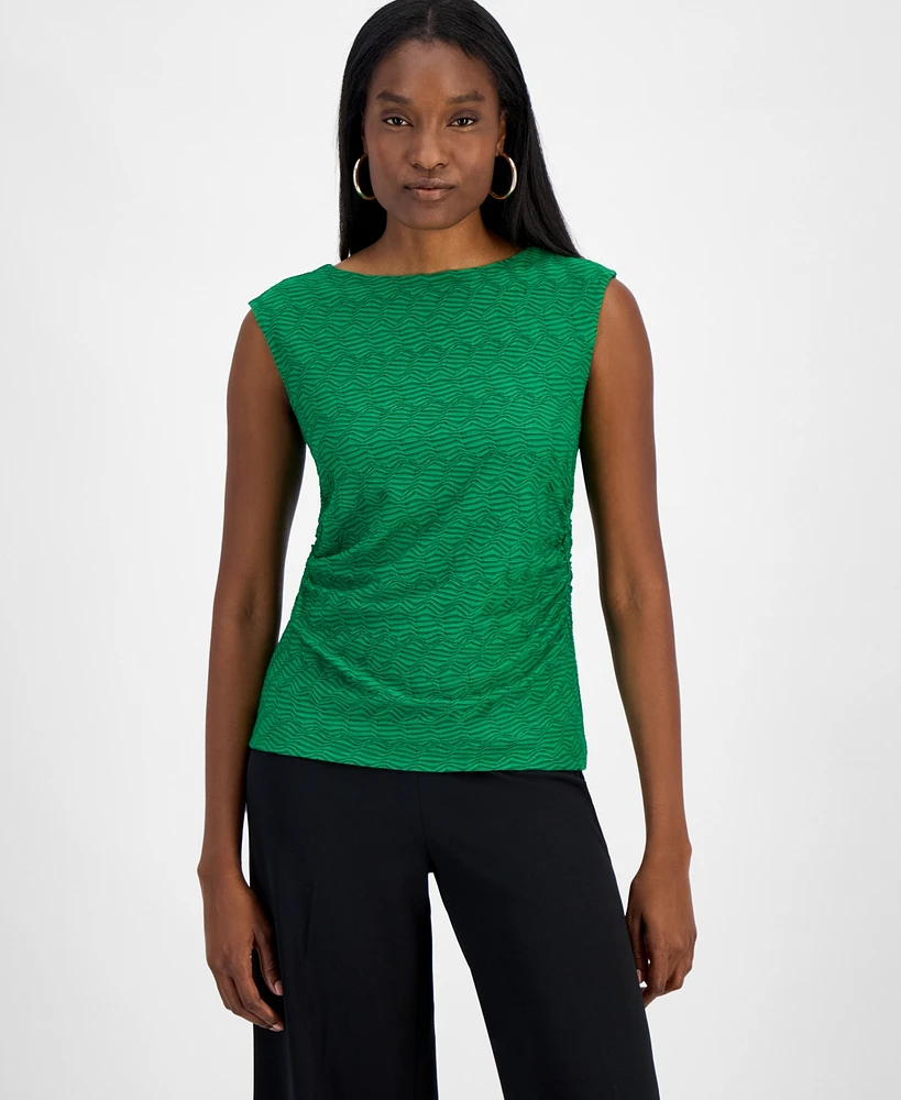 Bar Iii Women's Sleeveless Honeycomb Top, Exclusively at Macy's