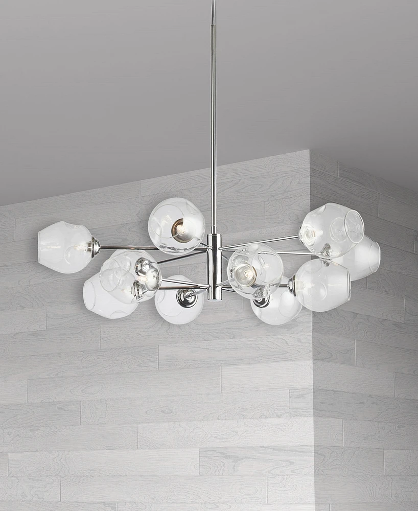 Dainolite 8" Metal Abii 12 Light Chandelier