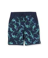 Lands' End Big Boys Husky Stretch Hydroliner Sport Swim Trunks