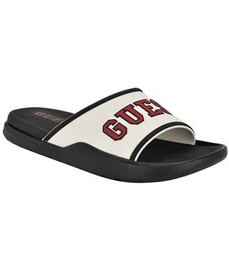 Guess Men's Mylas Branded Slip On Fashion Slides