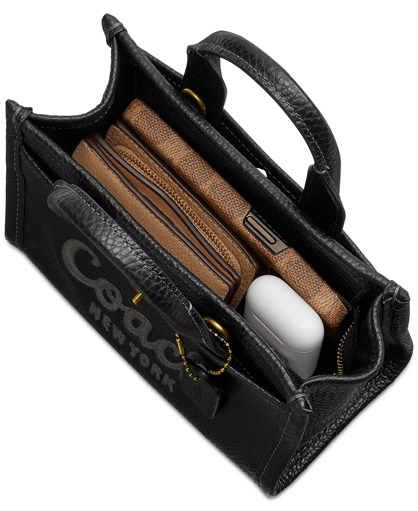Coach Mini Leather Cargo Tote Bag 20