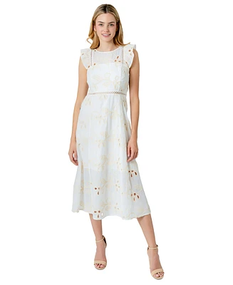 Sam Edelman Women's Eyelet Midi Dress