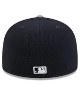 New Era Men's Navy/Gray York Yankees 2025 Mlb Clubhouse 59FIFTY Fitted Hat