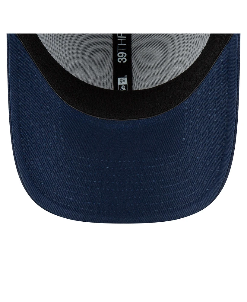 New Era Men's Navy La Clippers Logo 39THIRTY Flex Hat