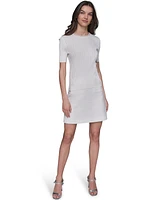 Karl Lagerfeld Paris Women's Ribbed Chain-Neck Top
