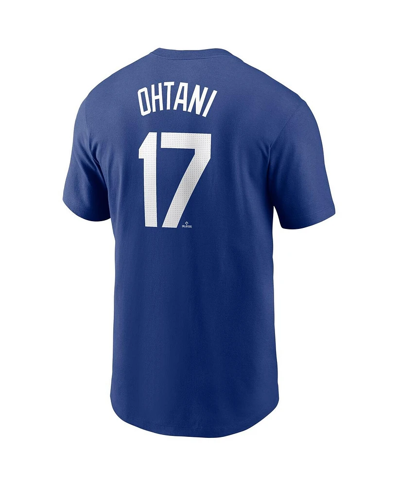 Nike Men's Shohei Ohtani Royal Los Angeles Dodgers 2024 Fuse Name Number T-Shirt