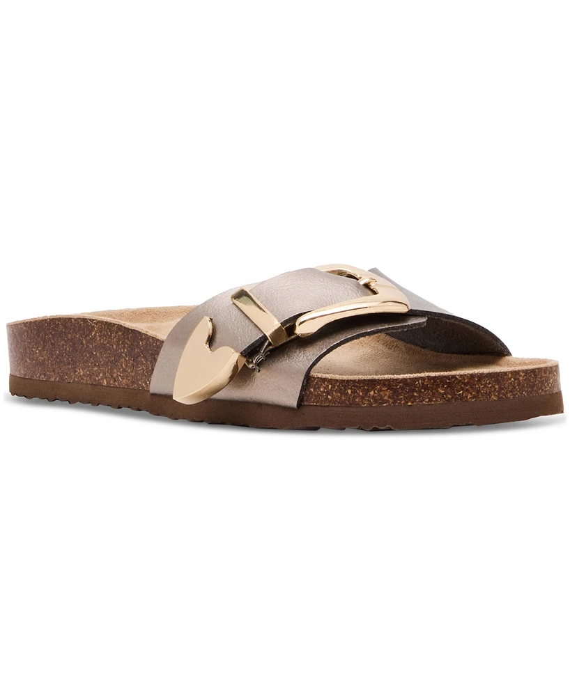 Madden Girl Brookk Buckled Footbed Slide Flat Sandals