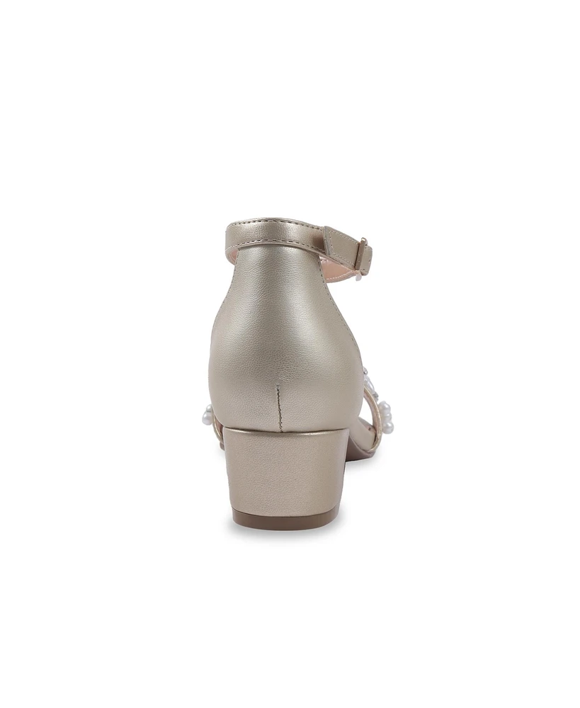 Kenneth Cole Reaction Little and Big Girls Cultivated Pearl Farah Heel Sandal