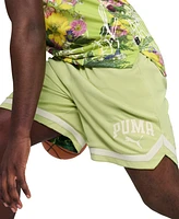 Puma Men's Dunked Florals Regular-Fit Reversible 8" Mesh Basketball Shorts