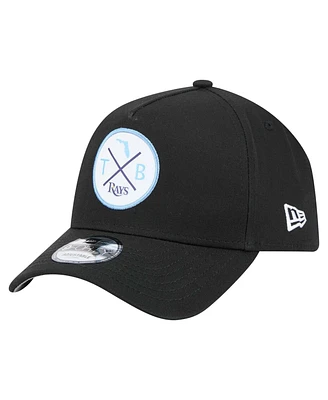 New Era Men's Black Tampa Bay Rays 9FORTY A-Frame Adjustable Hat
