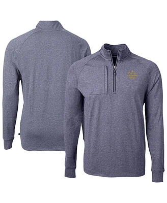 Cutter & Buck Men's Heather Navy Notre Dame Fighting Irish Play Like A Champion Today Adapt Eco Knit Quarter-Zip Sweatshirt