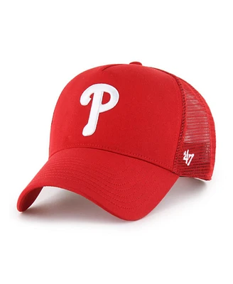 '47 Brand Men's Red Philadelphia Phillies Ballpark Offside Adjustable Trucker Hat