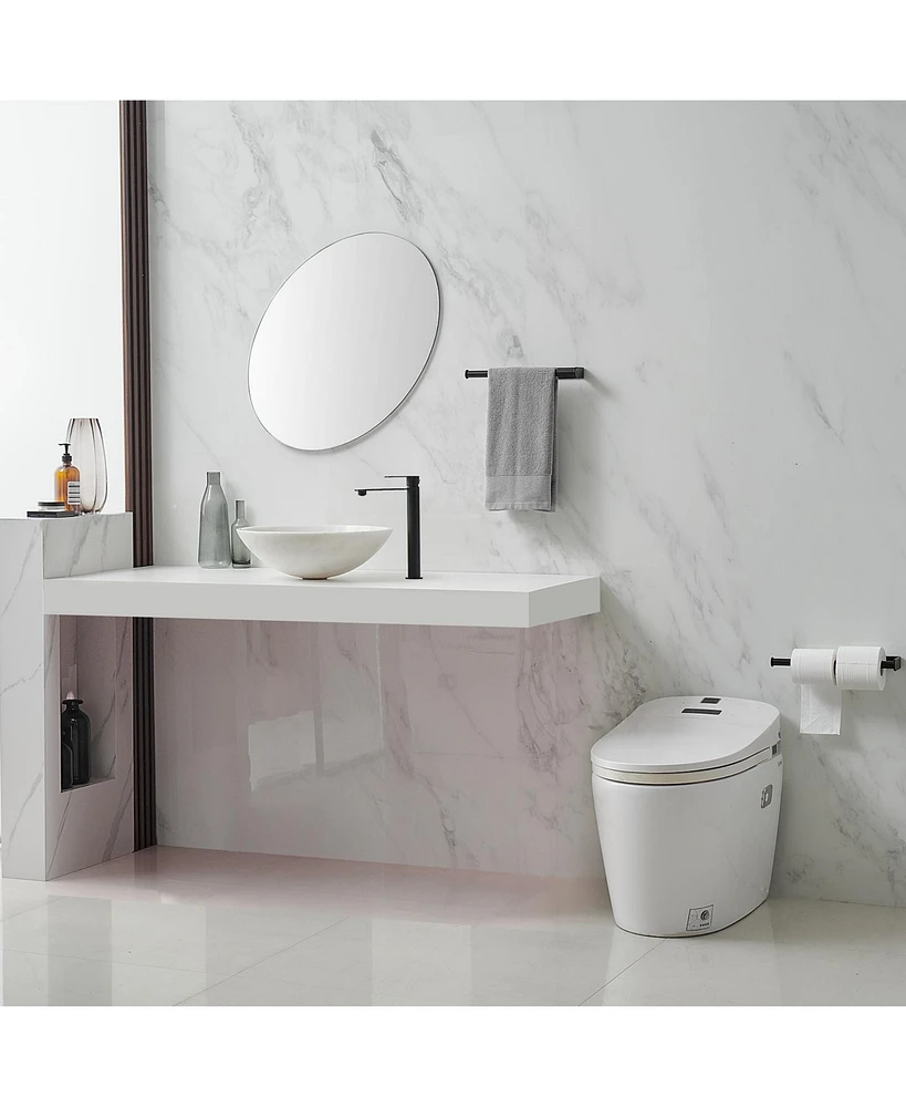 Single Handle Bathroom Vessel Sink Faucet with Modern 1-Hole Brass High Tall Bathroom Faucets