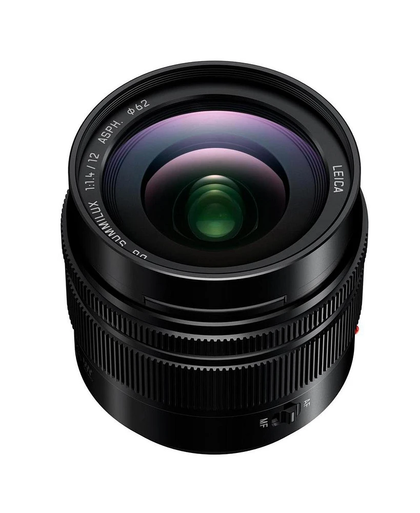 Panasonic Lumix G Leica Dg Summilux 12mm f/1.4 Aspherical Lens for Micro Four Thirds, Black