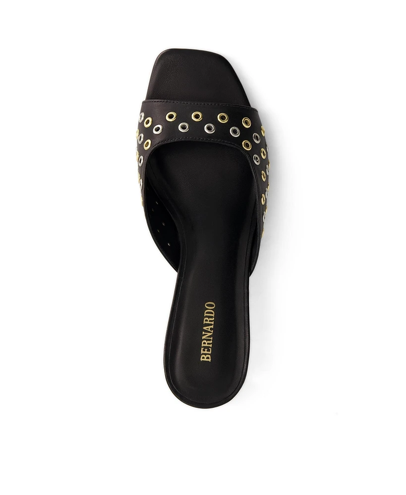 Bernardo Cenza Grommet Heeled Mule