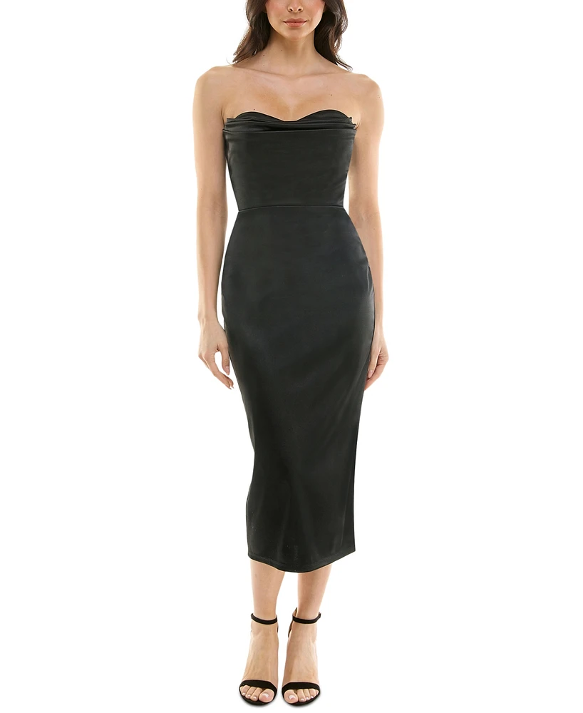 Katia Rae Juniors' Strapless Midi Party Dress