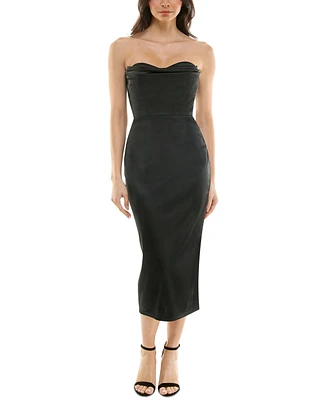 Katia Rae Juniors' Strapless Midi Party Dress